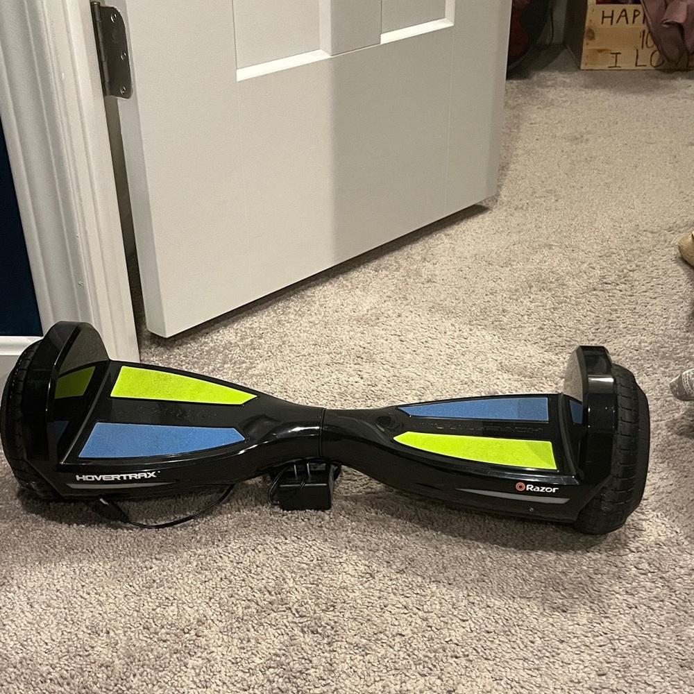 Razor Hovertrax Black with Blue and Yellow Accents
